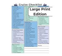 Cruise Checklist: Large Print Edition: Cruise • Tropical • Port • Ocean Travel