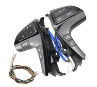 Cruise Control Switch Bluetooth Phone Wheel Audio Control Button Switch With Wire 84250-0E220 84250-0K020 For Toyota For HILUX 2011-2015 Steering Wheel Button(Pianoblack Switch)