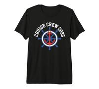 Cruise Crew 2024 Ship Wheel Anchor Vacation Travel Nautical Premium T-Shirt