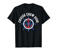 Cruise Crew 2024 Ship Wheel Anchor Vacation Travel Nautical T-Shirt