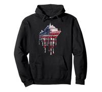 Cruise Cruising American Flag USA Drip Graffiti Patriotism Pullover Hoodie