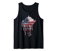 Cruise Cruising American Flag USA Drip Graffiti Patriotism Tank Top