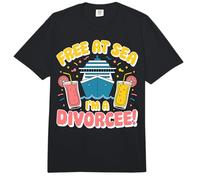 Cruise Cruising Divorce Party - Free at Sea I'm a Divorcee Comfort Colors Adult Heavyweight T-Shirt