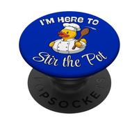 Cruise Duck Chef I’m Here to Stir the Pot Kitchen Galley PopSockets Adhesive PopGrip