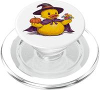 Cruise Duck Witch Halloween Pumpkin Candy Hat and Cape Fun PopSockets PopGrip for MagSafe