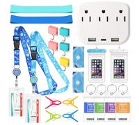 Cruise Essentials 2026 Ship Cabin Travel Essentials kit,First Cruise Must Haves Accessories Packing List,Waterproof Phone Pouch,Magnetic Hook,Cruise Lanyard Luggage Tags Holder Towel Bands,Power Strip