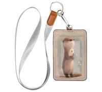 Cruise Essentials Badge Holder Vertical Khaki Otter