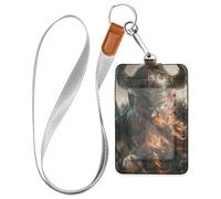 Cruise Essentials Card Badge Holder Brown Fierce Viking Warrior