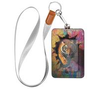 Cruise Essentials id Badge Holder Animal Tigers Breaking Through The