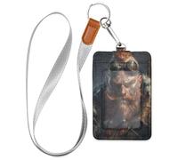 Cruise Essentials id Badge Holder Cute Brown Fierce Viking Warrior