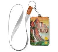 Cruise Essentials id Holders for Badges Retro Alaska Scenery