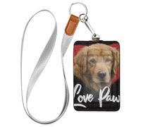 Cruise Essentials Secure Badge Holder Cute Dog Love Paws