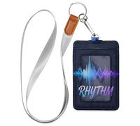 Cruise Essentials Vertical id Badge Holders Minimalist Rhythm Blue