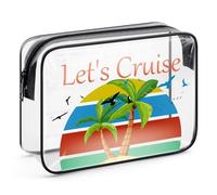 Cruise Gift Clear Makeup Bag Cruise Lover Gift Beach Travel Toiletry Bag Travel Trip Gift for Girls Women Zipper Cosmetic Bag Pouch Birthday Christmas Vacation Graduation Gift for Sister Bestie Friend