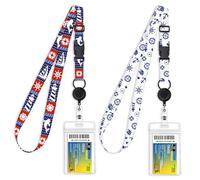 Cruise Lanyard, 2pcs Adjustable Lanyard with Retractable Reel, Cruise Lanyard Set Waterproof Cruise Lanyard with Id Holder Retractable Cruise Card Lanyard for Cruise Must-Have Accessories
