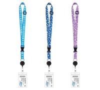 Cruise Lanyard, Cruise Lanyards for Ship Cards, 3 PCS Adjustable with Card Holder Retractable Cruise Card Lanyard, Waterproof PVC ID Badge, Must-Have Accessories for Adults and Kids