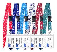 Cruise Lanyard for Ship Cards, 6 Pack Waterproof Cruise Lanyard with Detachable Buckle & ID Badge Holder for Cruises Ships Key Cards, Cruise Essentials & Must Have Accessories