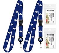 Cruise Lanyard ID Holder Ship Card Lanyards & Accessories by Cruise On - fits Carnival, Royal Caribbean, Disney & All Cruises Ships Key Cards with Retractable Badge Reel & Waterproof Pouch [2 Pack]