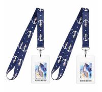 Cruise Lanyard with Ship Key Card Holder (2 Pack) - Premium Waterproof Cruise Themed Lanyards with Easy Access ID Badge Holder - Cruise Essentials Fits All Major Cruise Lines - For Adults and Kids