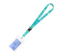 Cruise Lanyards, Adjustable ID Holder, Waterproof Cruise Lanyard for Ship Cards, Secure Card Protector for P&O, Marella, MSC and More with Detachable Card Holders (Green & Light Blue, 1Pcs)