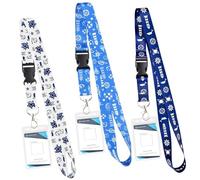 Cruise Lanyards with Card Holder, OIHCAZ 3PCS Waterproof Cruise Essentials Lanyards for Ship Cards, Detachable PVC Lanyard for Trips Hospitals Office Schools