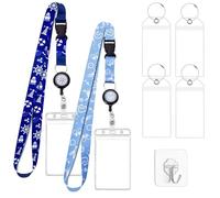 Cruise Layards for Ship Cards, 6 PCS Cruise Essentials Waterproof Luggage Tag and Lanyard with Card Holders and 1 Hook