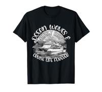 Cruise Life Forever - Ocean Sunset Vibes Watercolor Ship T-Shirt