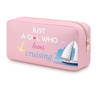 Cruise Lover Makeup Bag Cruise Gifts for Friends Sister Oxford Cloth Cosmetic Bag Beach Lover Gift for Cruise Lovers Beach Weekend Gifts Carnival Cruise Themed Toiletry Bag