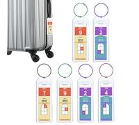 Cruise Luggage Tag | 6pcs E-tag Holders,with Loops Water Resistant Thicken Clear Luggage Tags for Carnival Cruise, Cruise Accessories Must Have