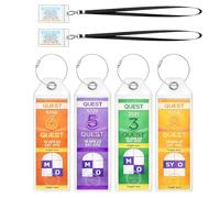 Cruise Luggage Tag Holder Set with Zip Seal and Steel Loops, 4 Pack Clear Waterproof Cruise Luggage Tags + 2 ID Holders, Durable Plastic Luggage Tags for Cruise Ships and Travel Essentials Waterproof