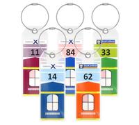 Cruise Luggage Tag Holders Slim (5 Pack) - Clear Waterproof PVC Tags with Zip Seal & Steel Loops - Cruise Essentials Travel Accessory for Ship Suitcase Tickets - Celebrity Cruises and Royal Caribbean