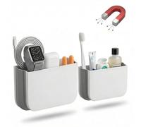 Cruise Magnetic Organizer 2 Pack - Foldable Small Pocket Storage for Cabin Walls, Toothbrush, Cables & Tiny Essentials - Compact Travel Organizer for RV, Dorm, Bathroom