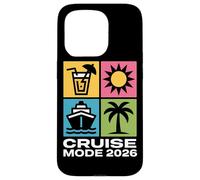 CRUISE MODE 2026 Summer Travel Icons Beach Trip Case for iPhone 15 Pro