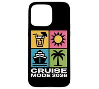 CRUISE MODE 2026 Summer Travel Icons Beach Trip Case for iPhone 15 Pro Max