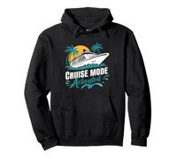 Cruise Mode Activated Tropical Vacation Ship Art Pullover Hoodie