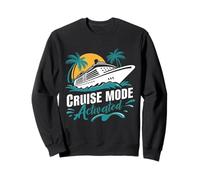 Cruise Mode Activated Tropical Vacation Ship Art Sweatshirt