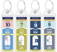 Cruise On Royal Caribbean Cruise Luggage Tag Holder (4 Pack) - Fits All Royal Caribbean Ships, Durable Travel ID Holders for 2025-2026 Cruises, Clear Waterproof Cruise Essentials