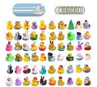 Cruise Rubber Ducks 2025 Christmas Advent Calendar with 24 Pcs Cruising Duck Tags and Bands 24 Days of Surprise Christmas Countdown Calendar Rubber Duckies Xmas Gifts for Bath Jeep Cruising Ships
