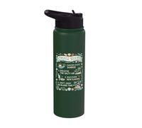 Cruise Rules Family Summer Ocean Trip Retro Stainless Steel Insulated Water Bottle