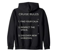 Cruise Rules Find Your Calm Minimalist Vacation Zip Hoodie