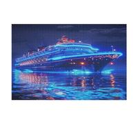 Cruise Ship 1000 Piece Jigsaw Puzzle for Adults Ship Navigation Jigsaw Living Room Focal Point Whimsical Challenging Puzzle Stress Relief Activity 1000 PCS