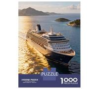 Cruise Ship 1000 Piece Jigsaw Puzzle Luxury Cruise Ship Cardboard Puzzle Adult Puzzles Educational Puzzle Family Games Birthday Gift for Family 38x26cm/1000pcs