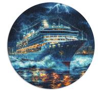 Cruise Ship 1000 Pieces Jigsaw Puzzle Round DIY Irregular 1000pcs (67.5x67.5cm)