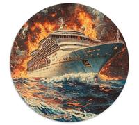 Cruise Ship 1000 Pieces Jigsaw Puzzle Round DIY Unique Family Game 1000pcs (67.5x67.5cm)