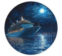 Cruise Ship 1000 Pieces Jigsaw Puzzle Round Puzzles DIY Irregular 1000pcs (67.5x67.5cm)