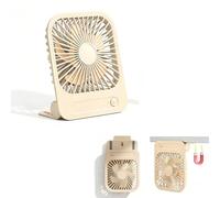 Cruise Ship Approved Magnetic Fan, Portable Rechargeable USB-C Travel Fan with Space-Saving Design, 4-Speed Adjustable & Ultra Quiet, Desk Fans 2026 Cruises (Apricot)