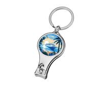 Cruise Ship at Tropical Beach Nail Clippers Mini Fingernail and Toenail Clipper Cutters Manicure Tools for Men Women