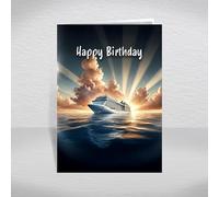 Cruise Ship Birthday Card for Friends & Family - Ocean Liner Themed Keepsake for Holiday Travel Fans & Maritime Enthusiasts: Birthday Card (Size A5)