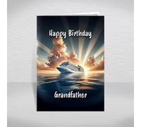 Cruise Ship Birthday Card for Grandfather - Ocean Liner Themed Keepsake for Holiday Travel Fans & Maritime Enthusiasts: Grandfather Birthday Card (Size A5)