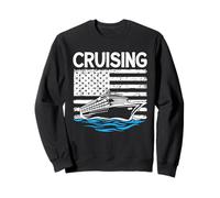 Cruise Ship Captain Patriotic US American Flag Cruising Sweatshirt